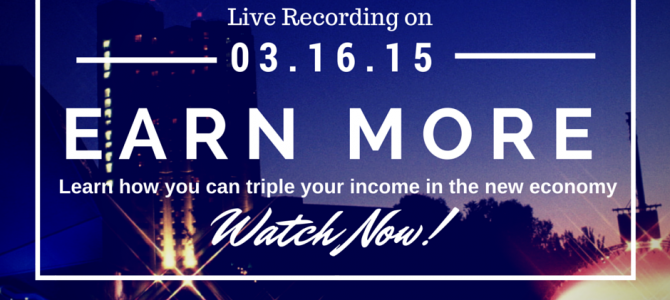 Earn More – Recording of Live Webinar