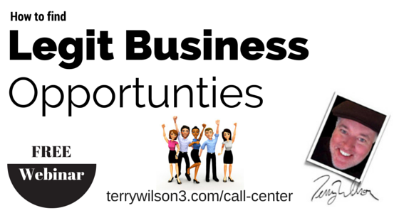 Finding a legitimate business opportunity – webinar by Terry Wilson