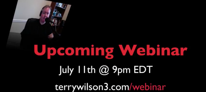 Webinar on how to make money by pouring value into others – July 11th, 9pm EDT
