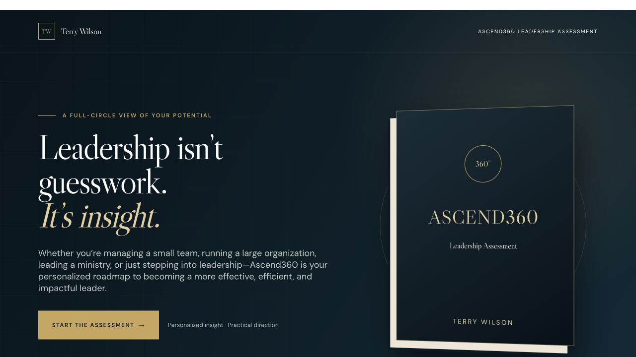 Ascend360 personalized leadership assessment by Terry Wilson